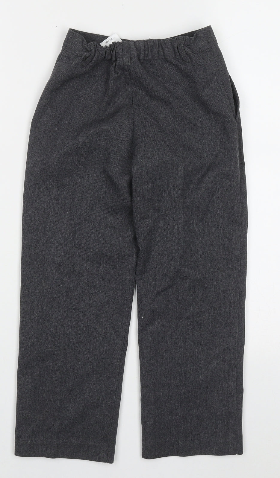 George Boys Grey  Polyester Dress Pants Trousers Size 5-6 Years  Regular Hook & Eye