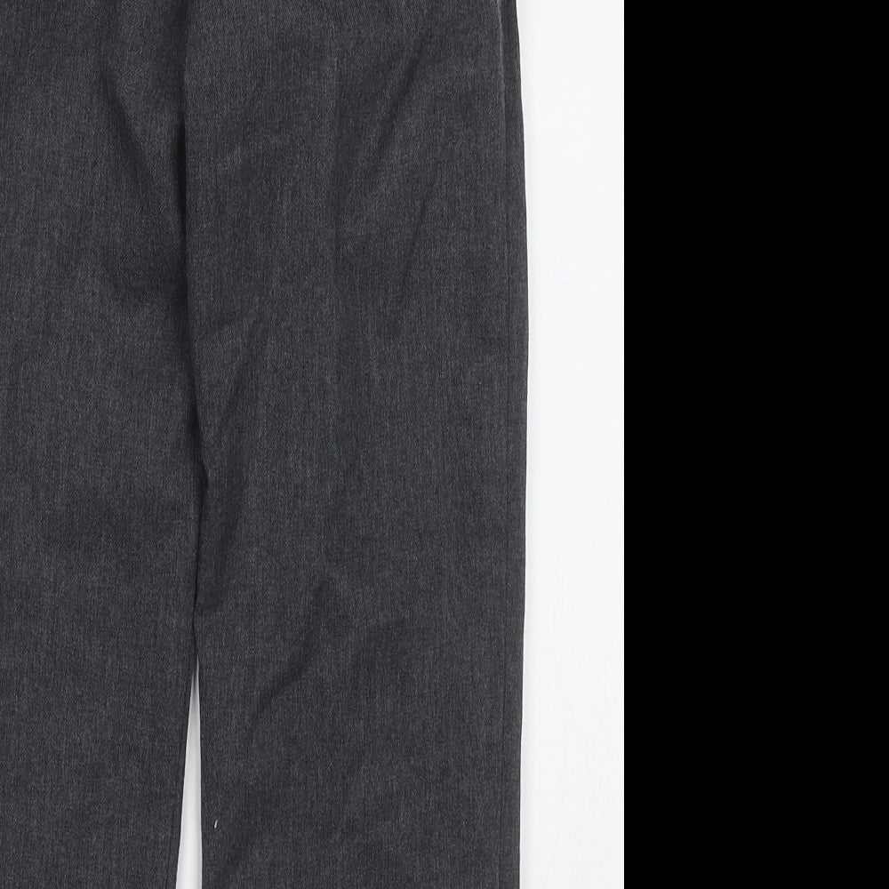 George Boys Grey  Polyester Dress Pants Trousers Size 5-6 Years  Regular Hook & Eye