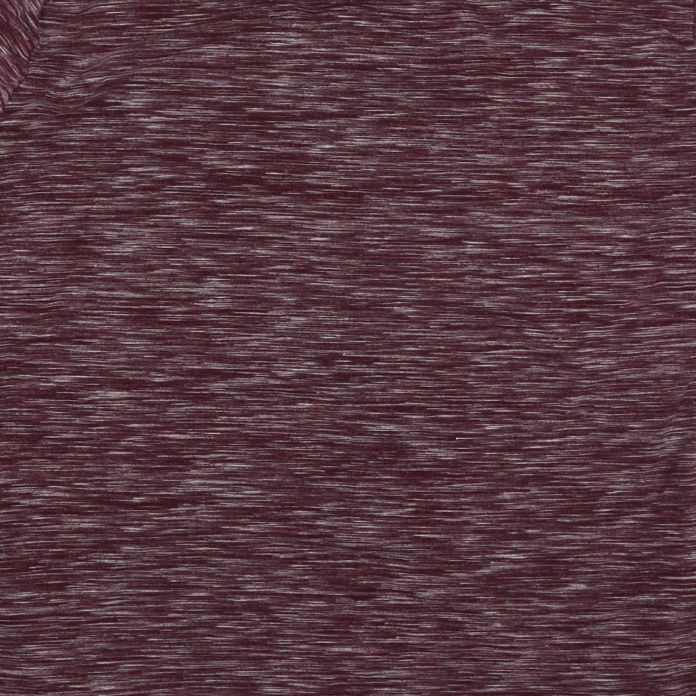 Yidarton Womens Purple  Cotton Basic T-Shirt Size L Roll Neck