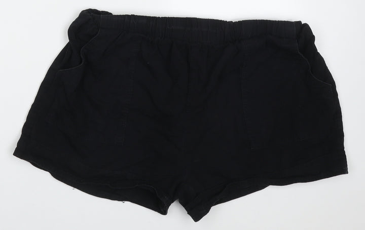 Yidarton Womens Black Cotton Cargo Leggings Size 34