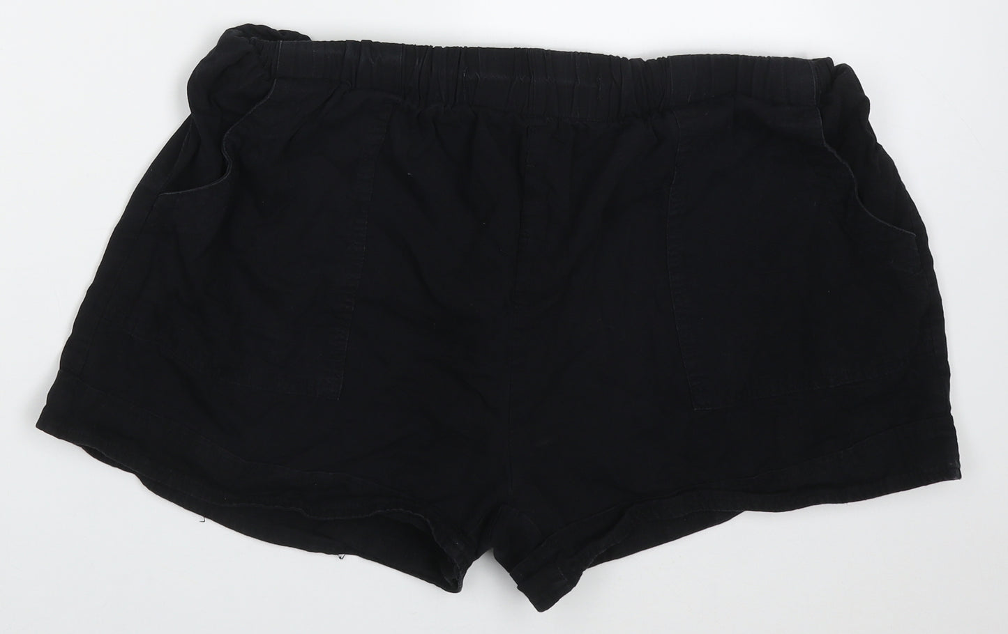Yidarton Womens Black  Cotton Cargo Leggings Size 34