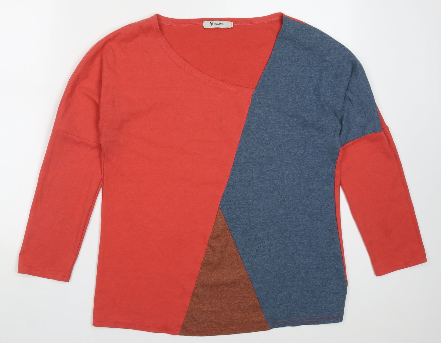 Yidarton Womens Multicoloured Colourblock Cotton Pullover Sweatshirt Size L  Pullover