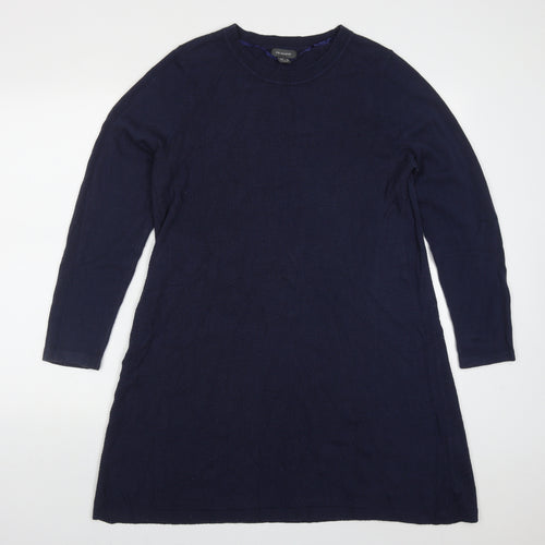 Primark Womens Blue  Acrylic Jumper Dress  Size 6  Round Neck Pullover