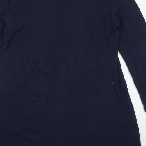 Primark Womens Blue  Acrylic Jumper Dress  Size 6  Round Neck Pullover