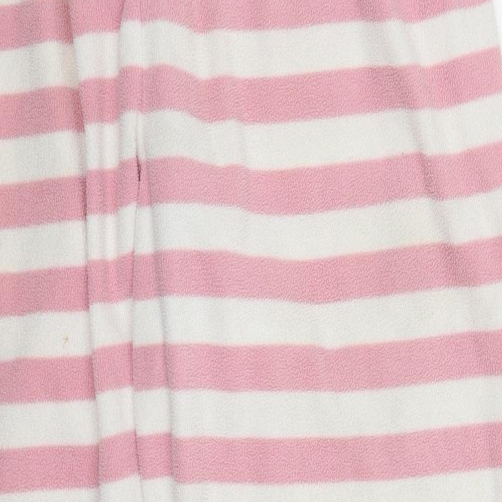 Primark Womens Pink Striped Polyester Trousers  Size 14 L26 in Regular  - Pyjama Pants