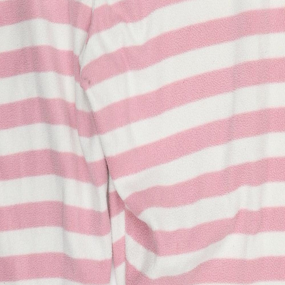 Primark Womens Pink Striped Polyester Trousers  Size 14 L26 in Regular  - Pyjama Pants
