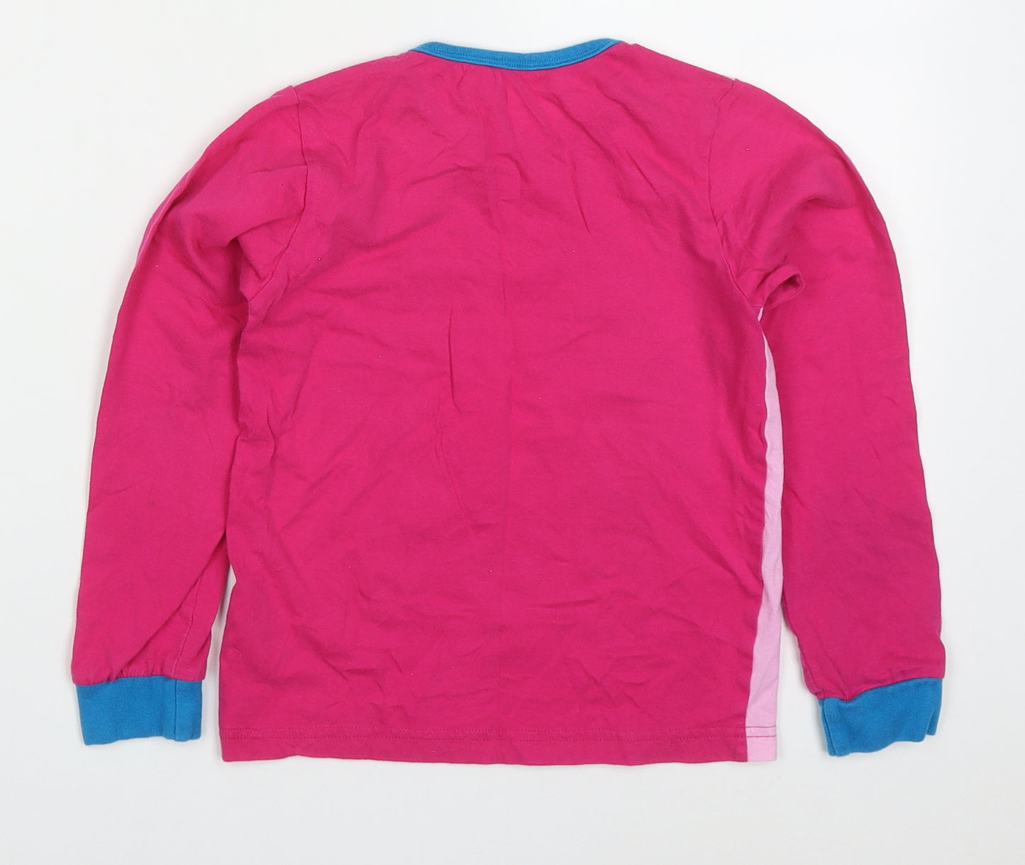 Laylawson Girls Pink Solid Cotton Top Pyjama Top Size 7-8 Years  Pullover - Have a Glitter Day Trolls