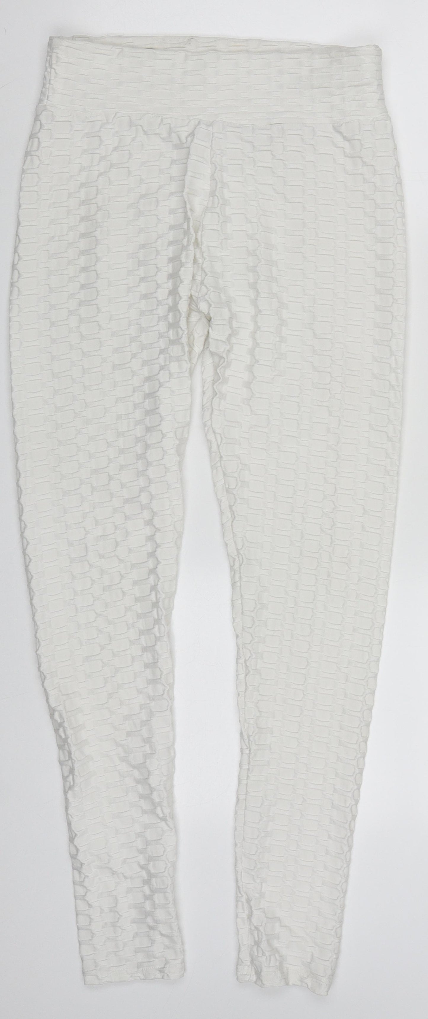 Preworn Womens White  Polyester Carrot Leggings Size M L29 in