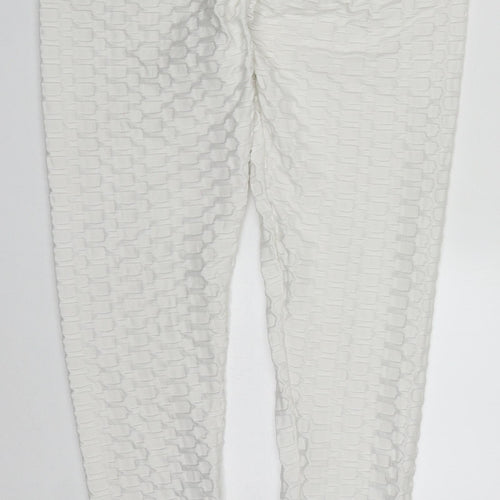 Preworn Womens White  Polyester Carrot Leggings Size M L29 in