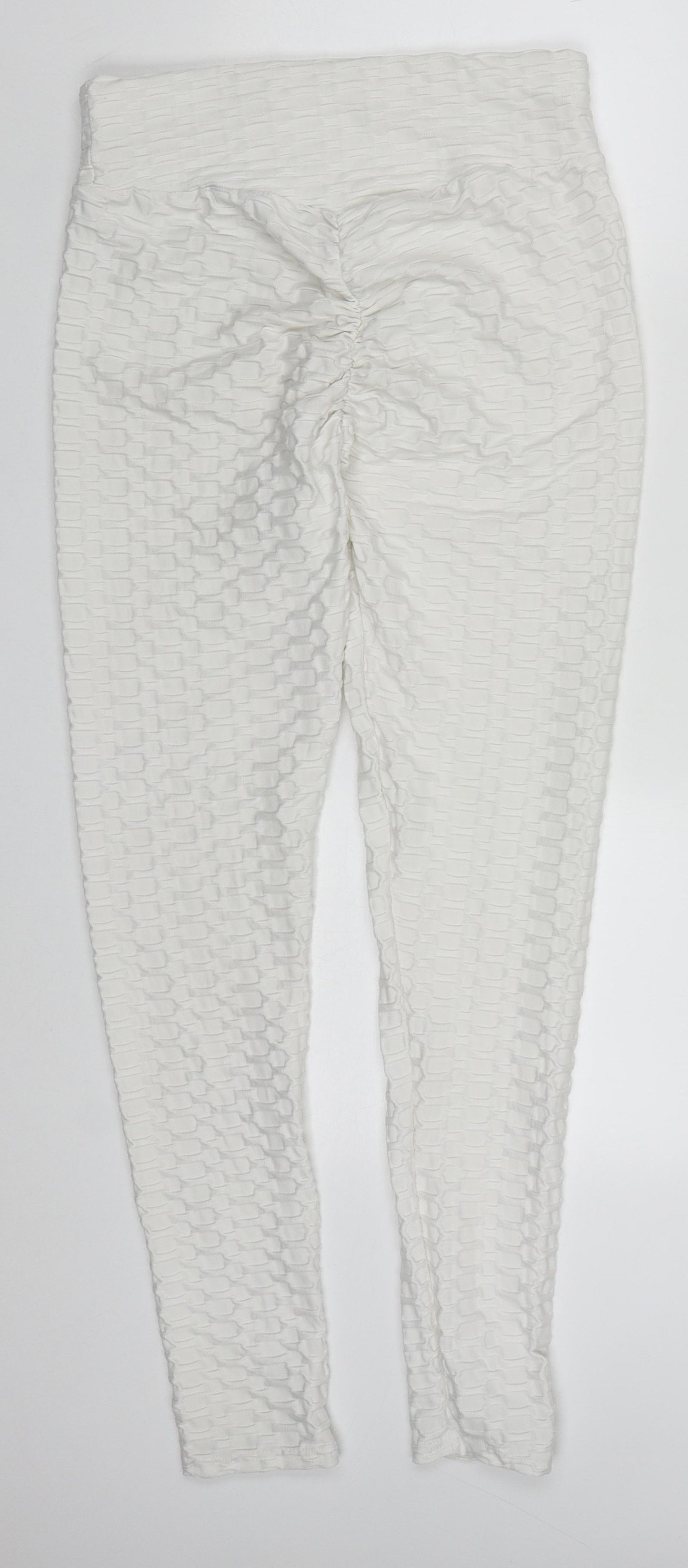 Preworn Womens White  Polyester Carrot Leggings Size M L29 in