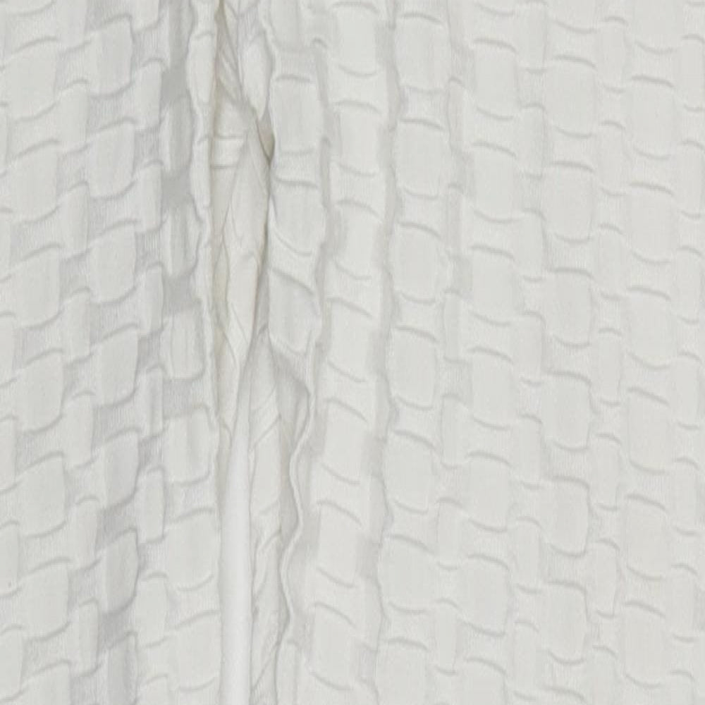 Preworn Womens White  Polyester Carrot Leggings Size M L29 in