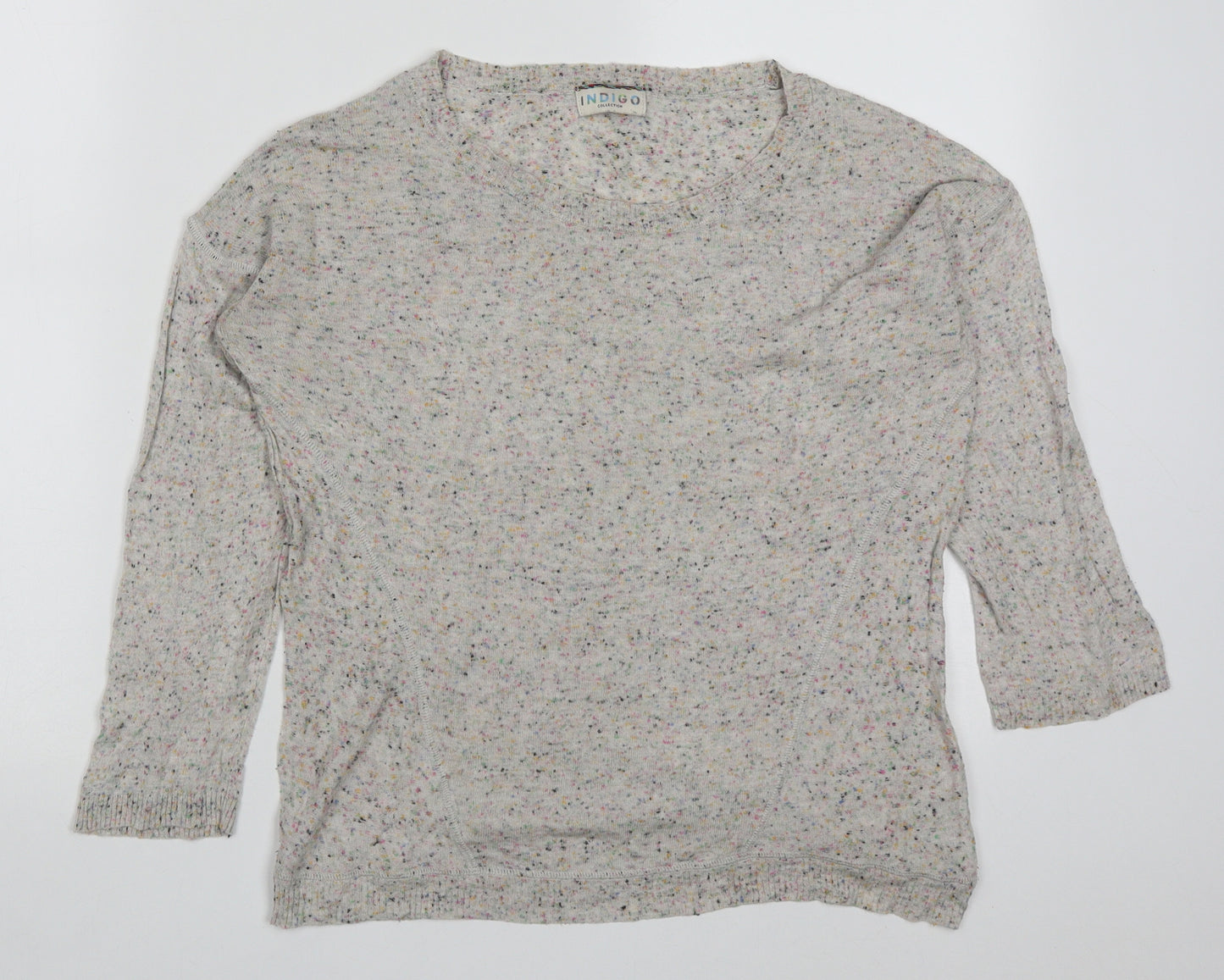 Marks and Spencer Womens Multicoloured Round Neck  Viscose Pullover Jumper Size 8