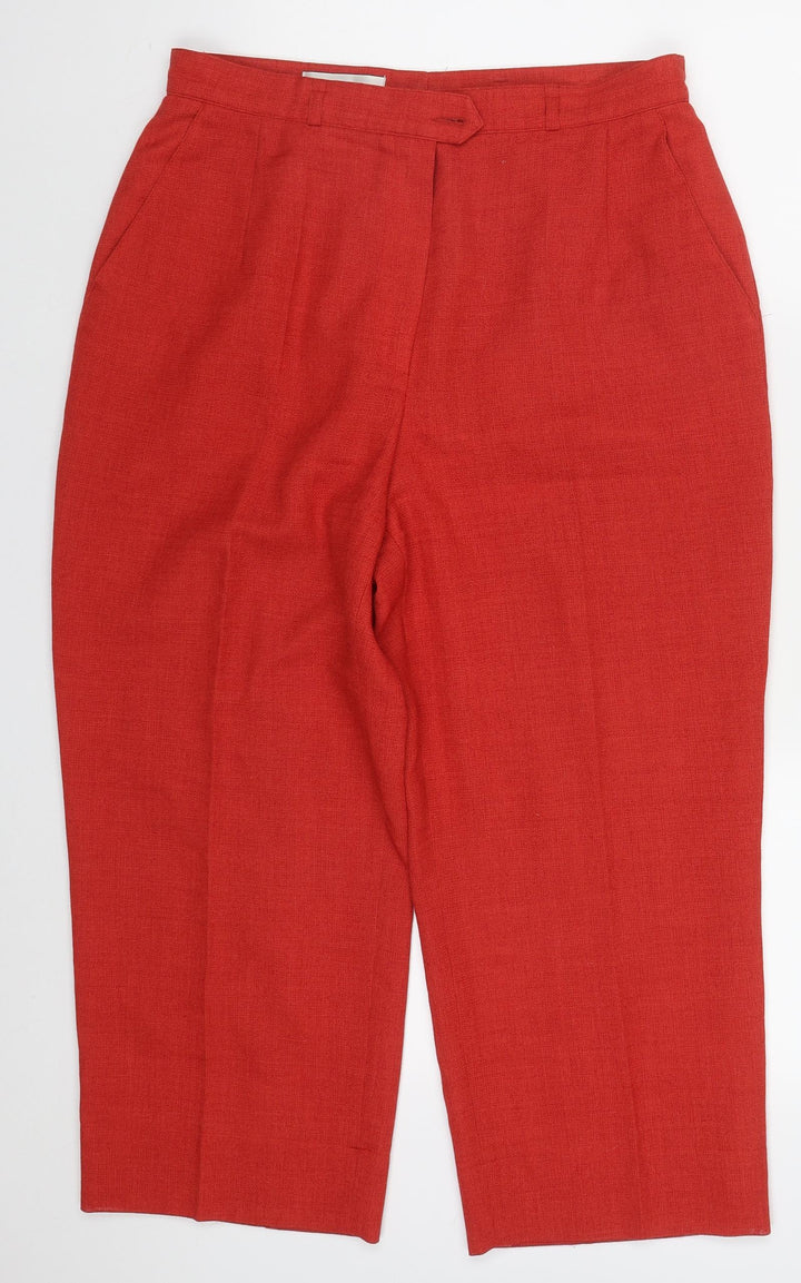Gerry Weber Womens Red  Polyester Trousers  Size 30 in L23 in Regular Button