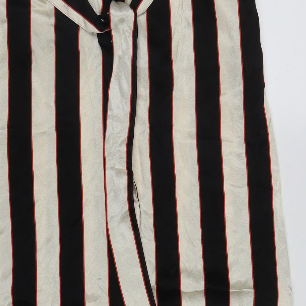 Marks and Spencer Womens Beige Striped Viscose Tank Dress  Size 18  Square Neck Pullover