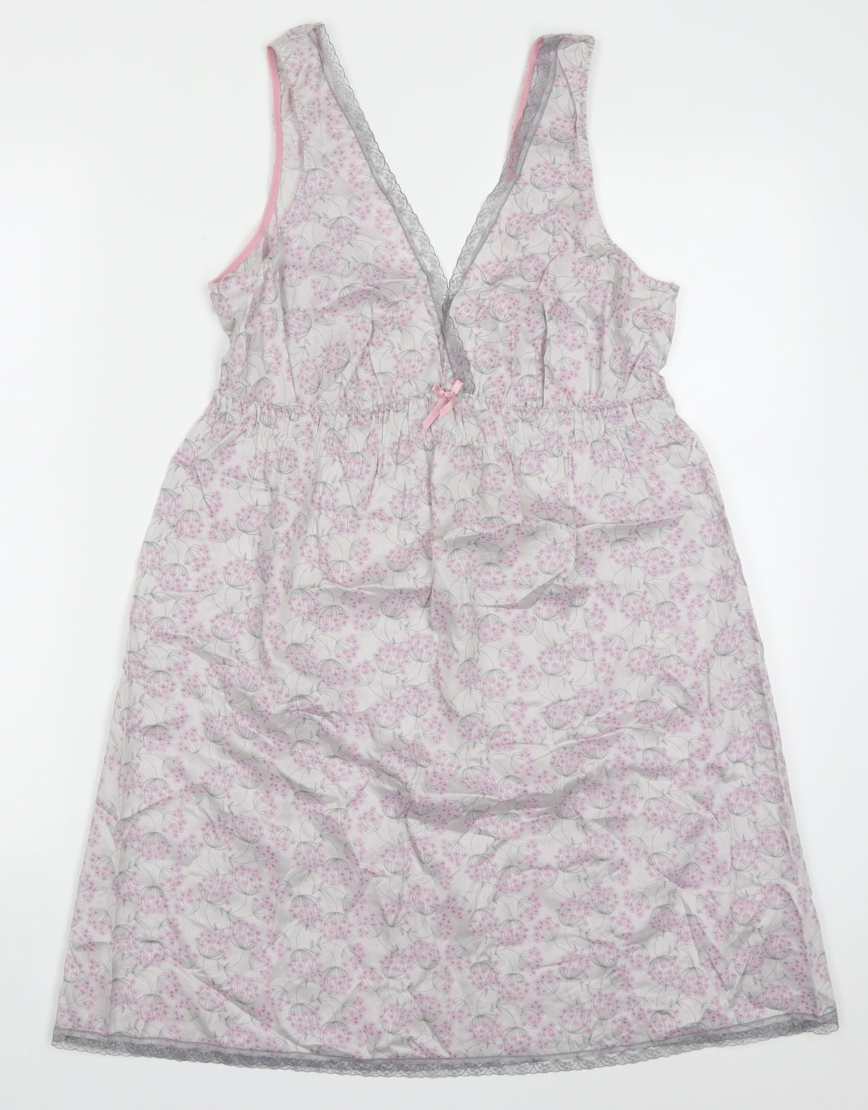Marks and Spencer Womens Pink Floral Cotton Top Dress Size 14
