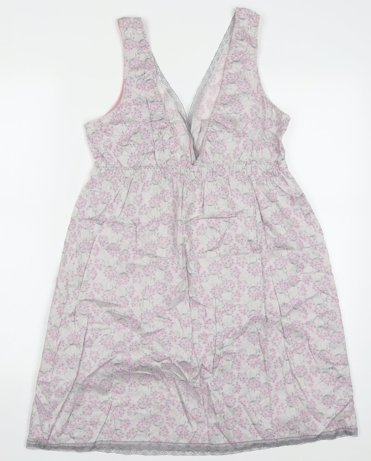Marks and Spencer Womens Pink Floral Cotton Top Dress Size 14