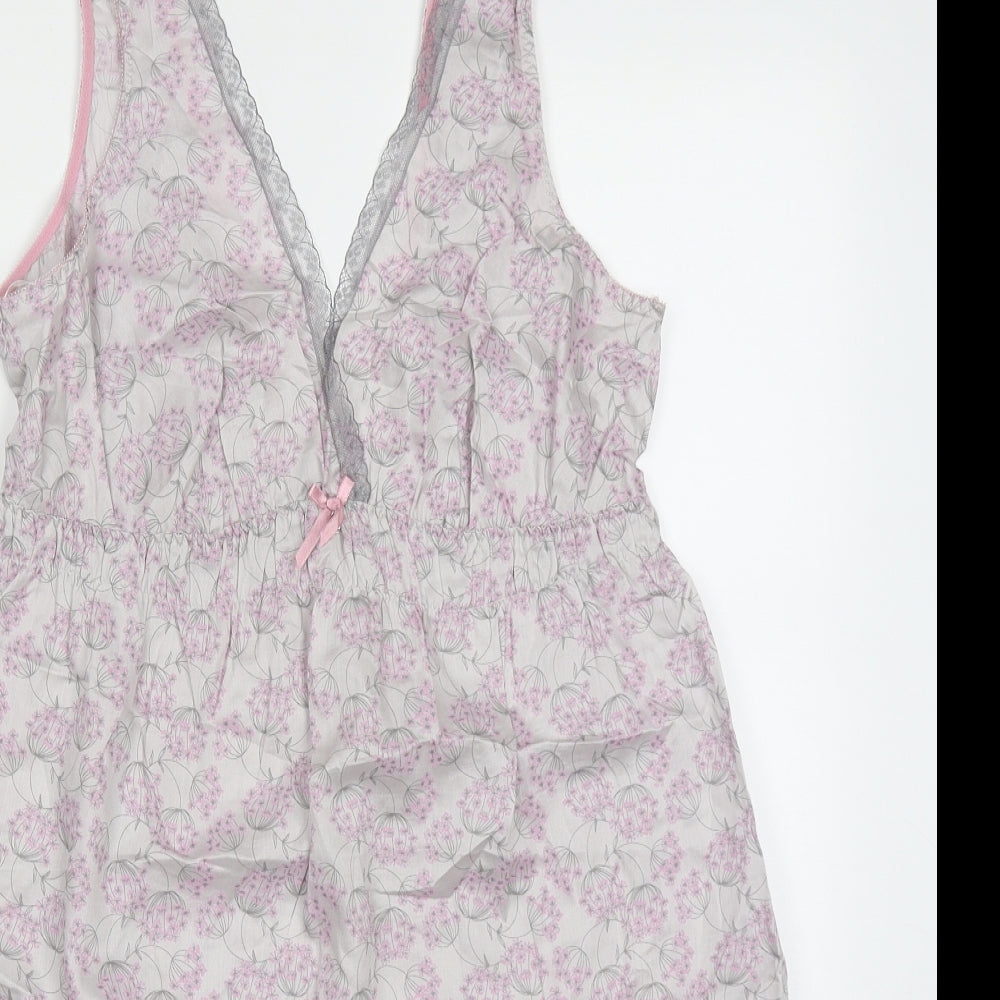 Marks and Spencer Womens Pink Floral Cotton Top Dress Size 14
