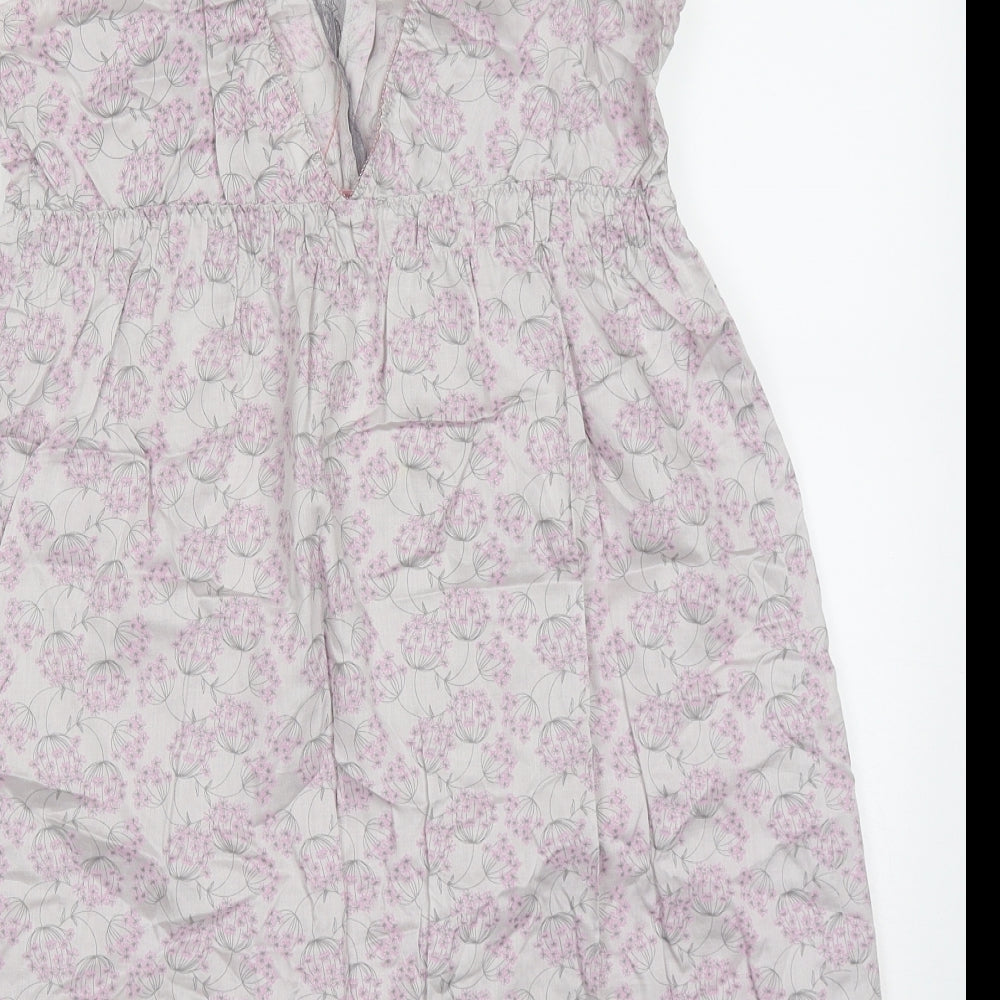 Marks and Spencer Womens Pink Floral Cotton Top Dress Size 14