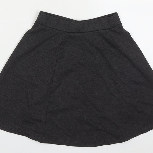 George Girls Grey  Polyester Skater Skirt Size 9-10 Years  Regular