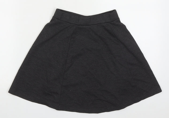 George Girls Grey Polyester Skater Skirt Size 9-10 Years Regular