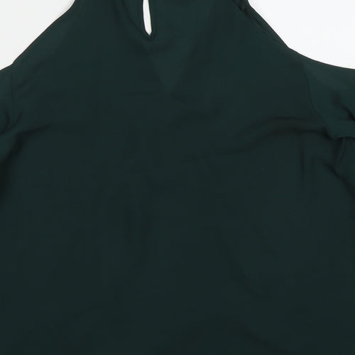 New Look Womens Green  Polyester Basic Blouse Size 14 Off the Shoulder