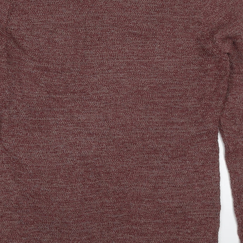 ONLY & SONS Mens Red Round Neck  Cotton Pullover Jumper Size M