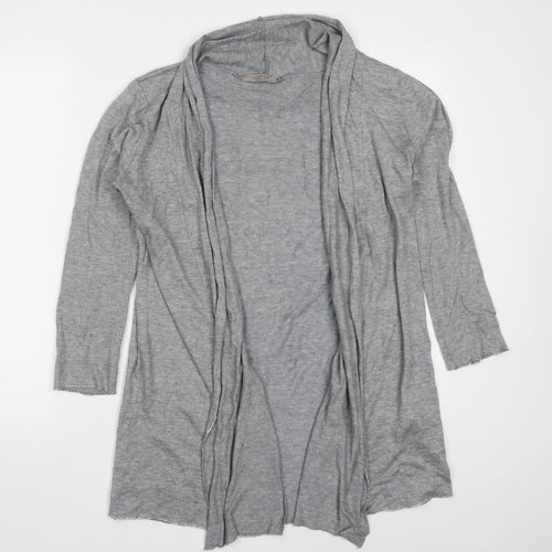 Luisa Perla Womens Grey V-Neck  Acrylic Cardigan Jumper Size M
