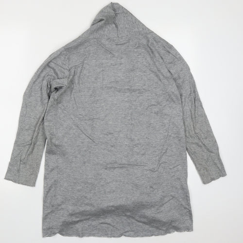 Luisa Perla Womens Grey V-Neck  Acrylic Cardigan Jumper Size M