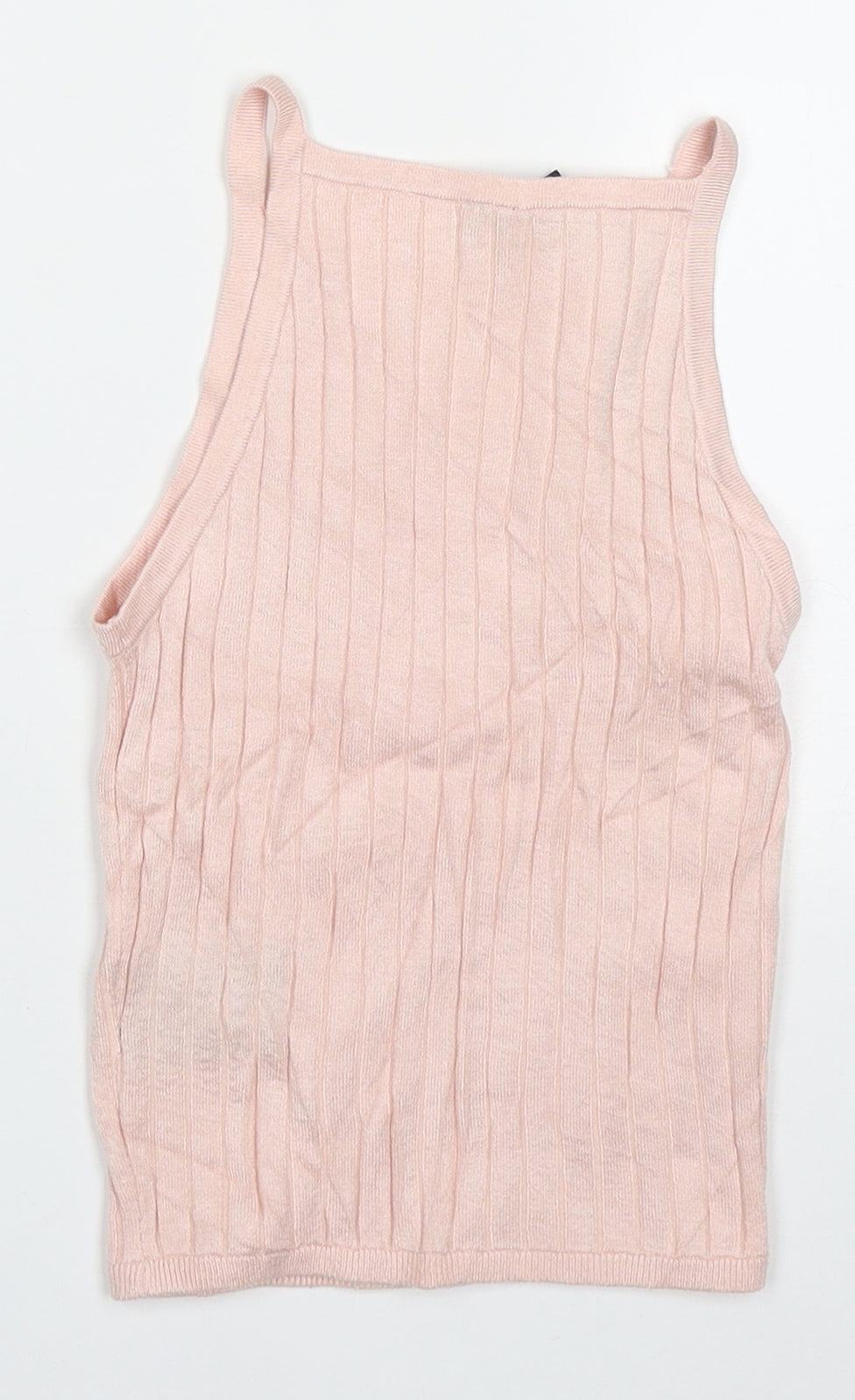 H&M Womens Pink  Viscose Basic Tank Size XS Square Neck