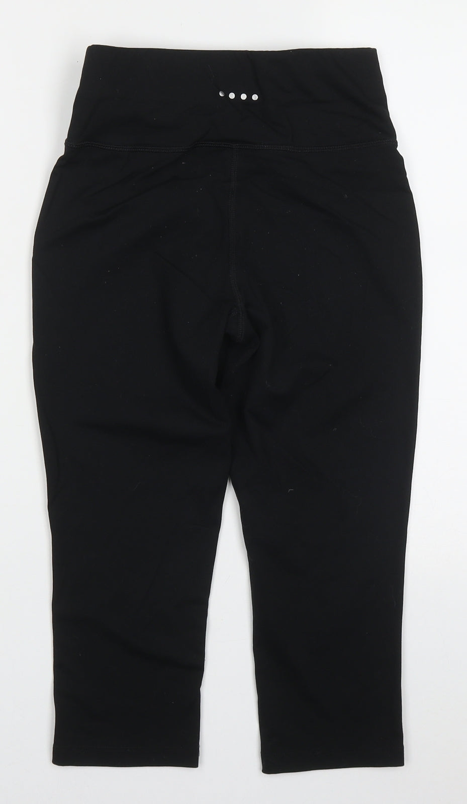 Matalan Womens Black  Nylon Cropped Leggings Size 8 L18 in Regular