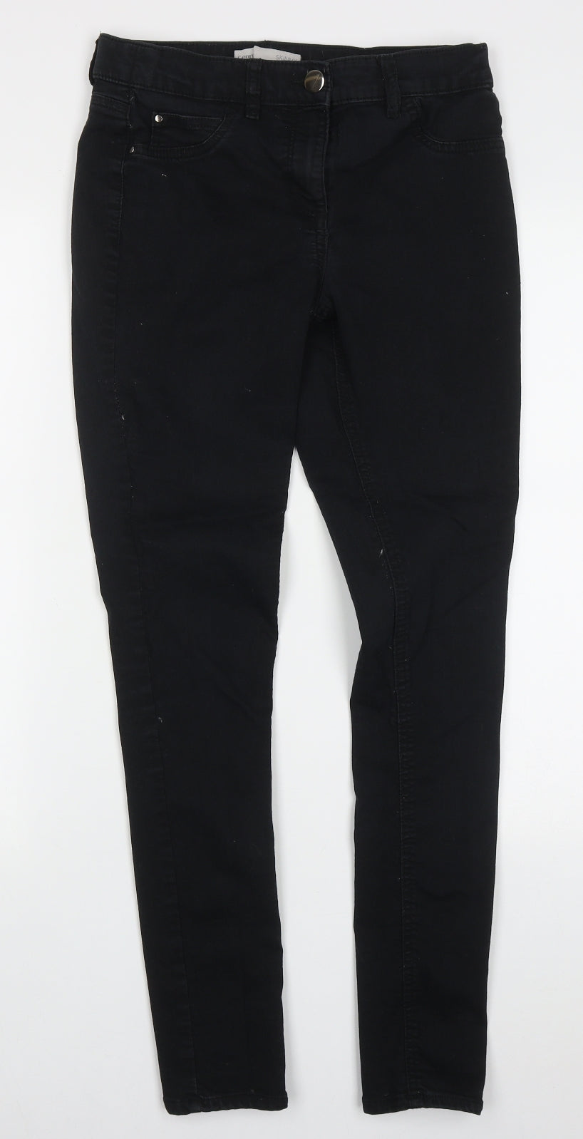 George Womens Black  Cotton Skinny Jeans Size 10 L29 in Regular Button