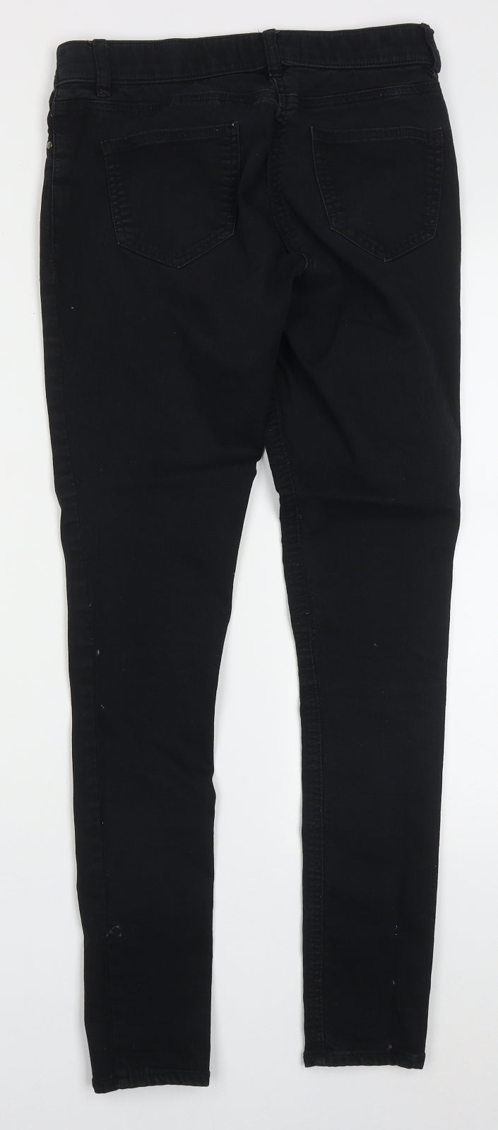 George Womens Black  Cotton Skinny Jeans Size 10 L29 in Regular Button