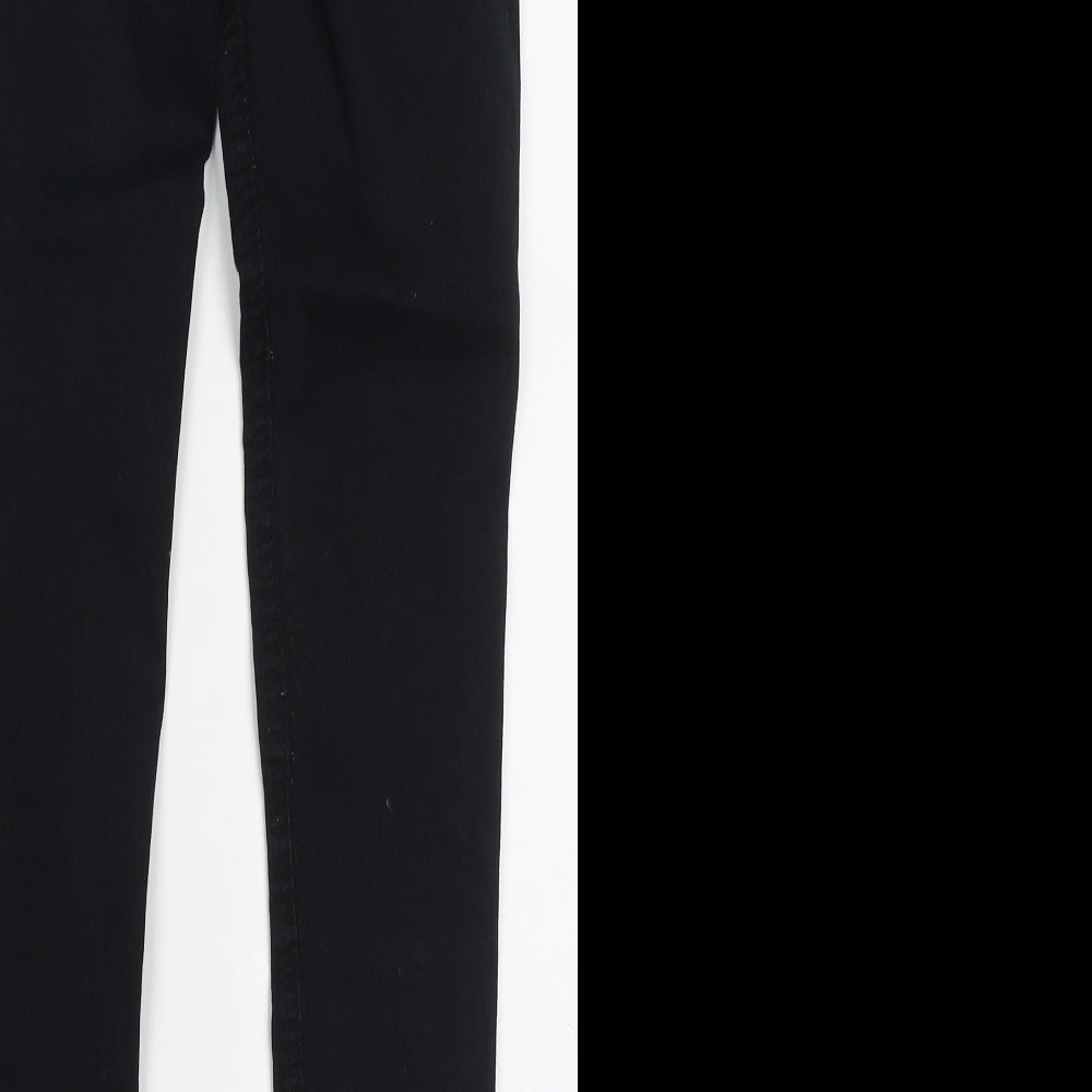 George Womens Black  Cotton Skinny Jeans Size 10 L29 in Regular Button