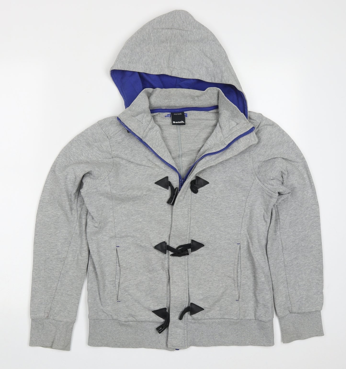 Bench Boys Grey  Cotton Full Zip Hoodie Size 13-14 Years  Zip