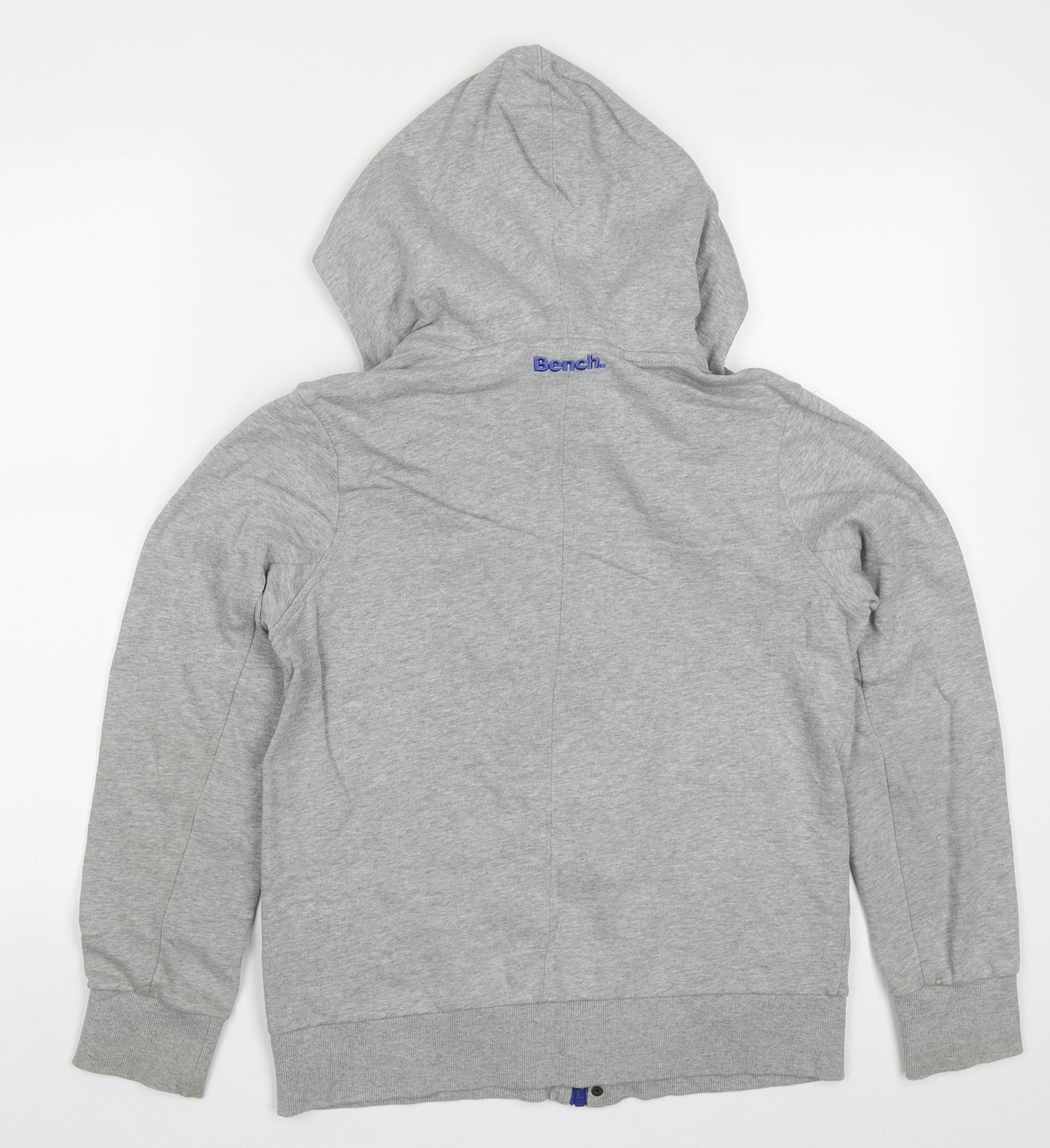 Bench Boys Grey  Cotton Full Zip Hoodie Size 13-14 Years  Zip