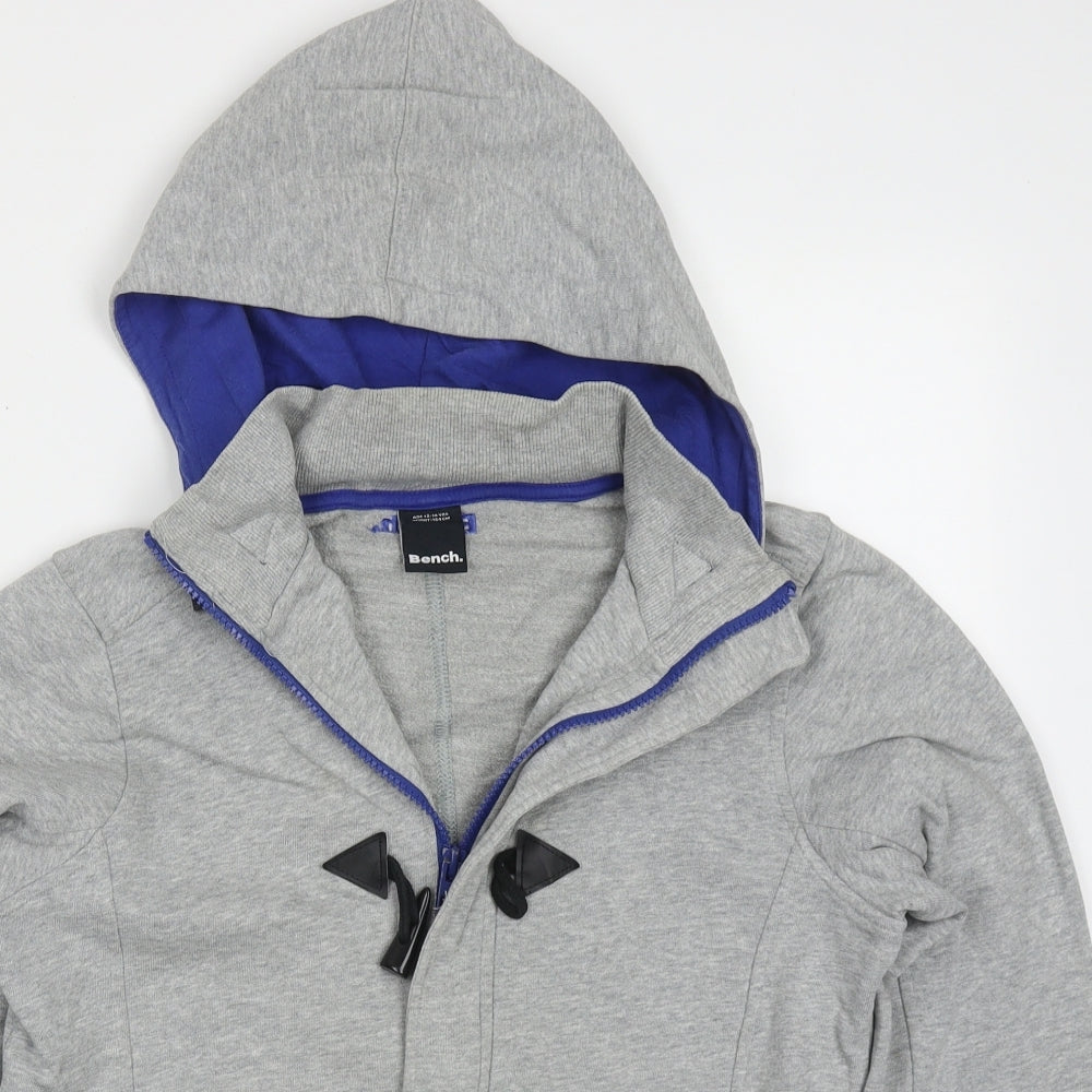 Bench Boys Grey  Cotton Full Zip Hoodie Size 13-14 Years  Zip