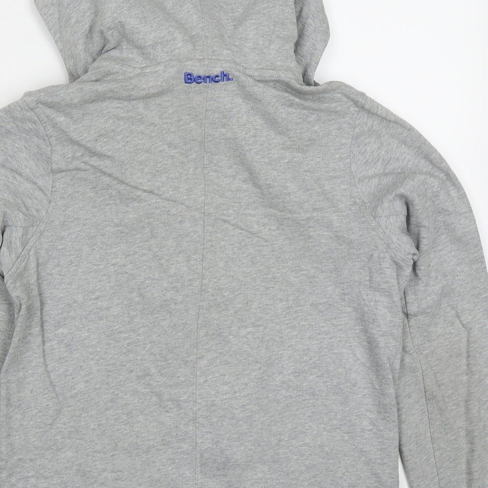 Bench Boys Grey  Cotton Full Zip Hoodie Size 13-14 Years  Zip