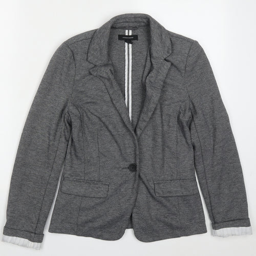Atmosphere Womens Grey  Polyester Jacket Blazer Size 10