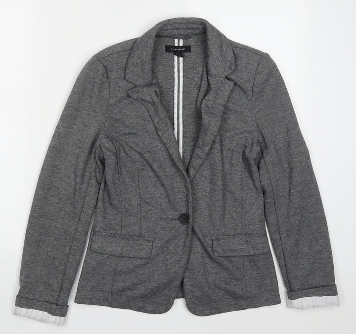 Atmosphere Womens Grey Polyester Jacket Blazer Size 10