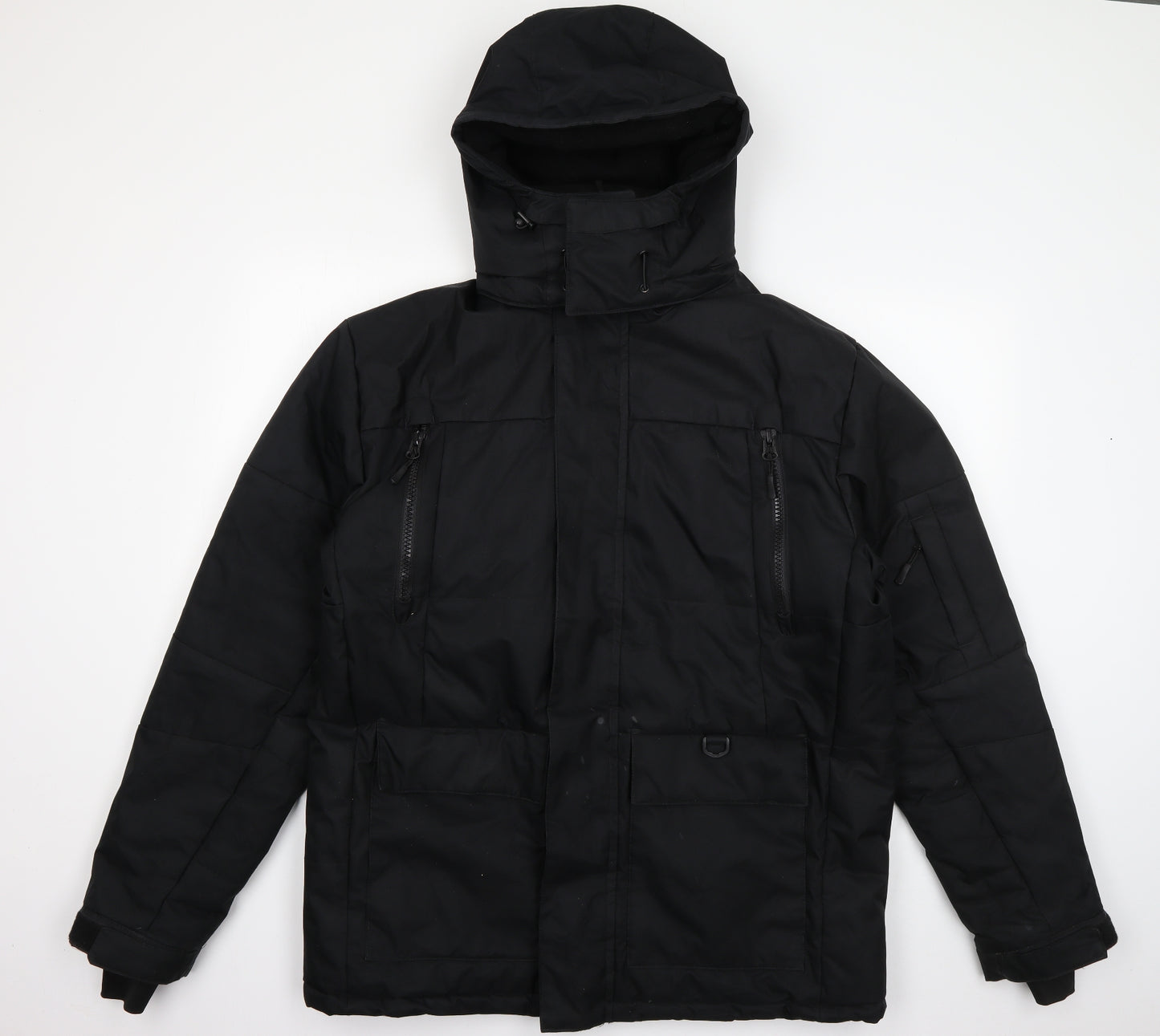 Cedar Wood State Mens Black   Parka Coat Size L  Zip