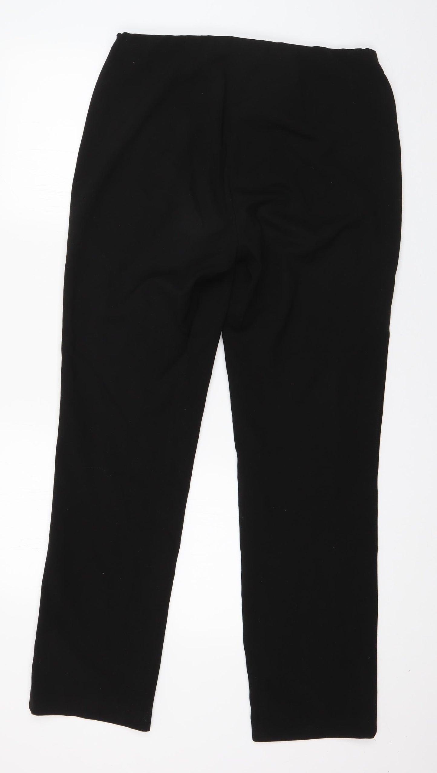 Robell Womens Black  Polyester Trousers  Size 10 L29 in Regular