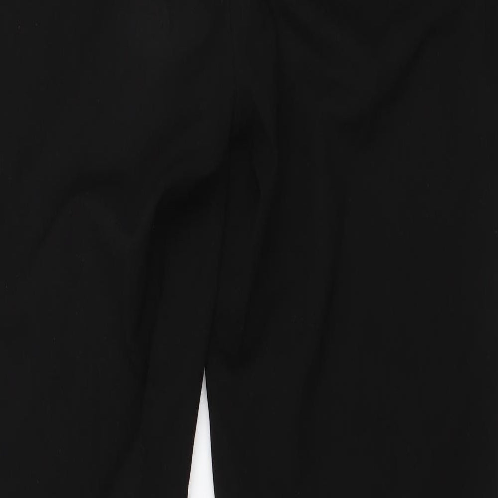 Robell Womens Black  Polyester Trousers  Size 10 L29 in Regular