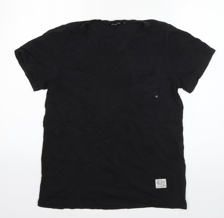 Jevasan Boys Black  Cotton Basic T-Shirt Size M Round Neck Pullover