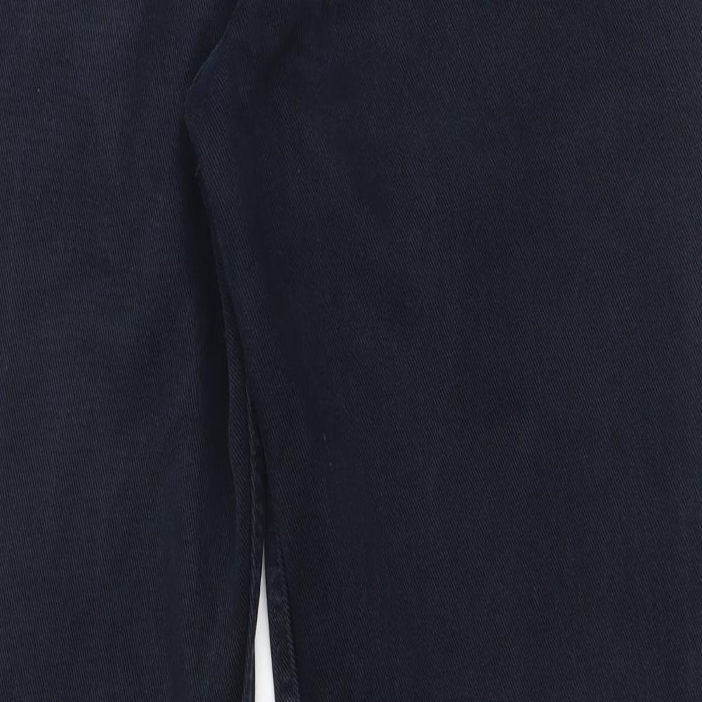 Lee Mens Blue  Cotton Straight Jeans Size 34 in L32 in Regular Button