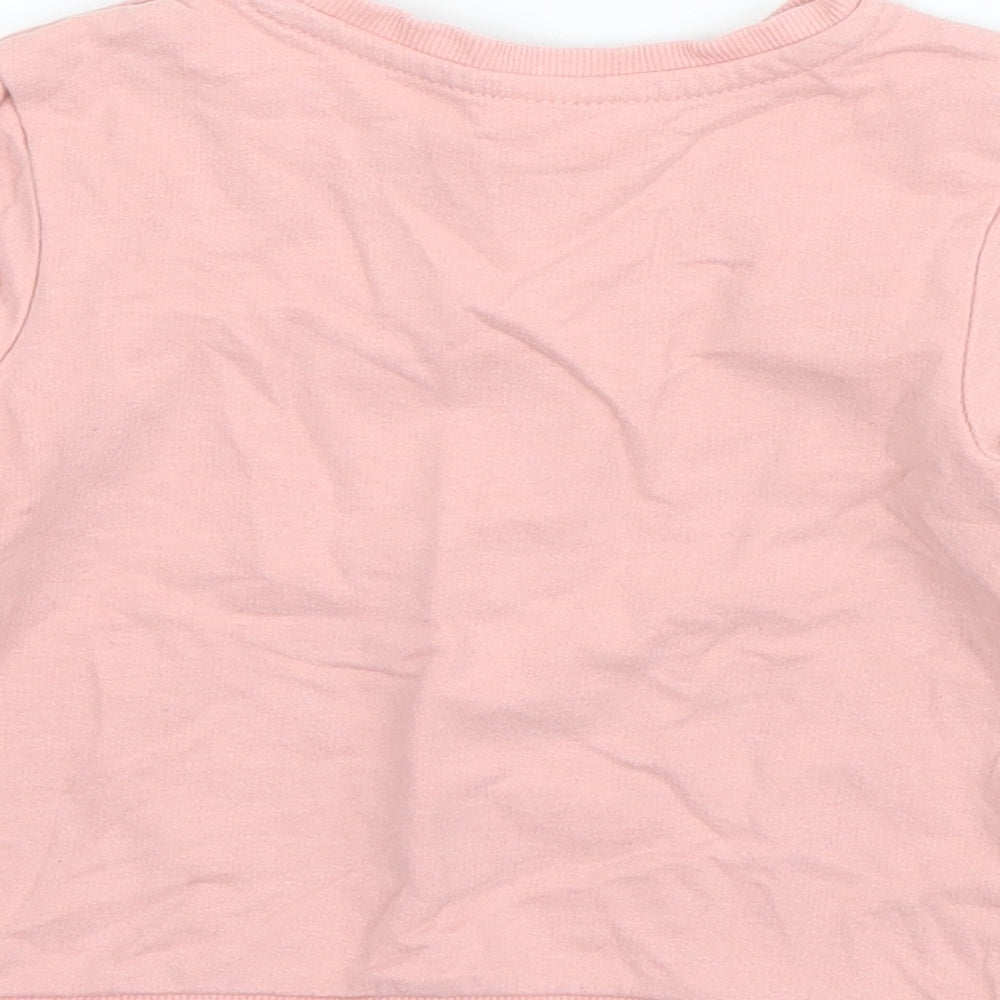 So cute Girls Pink  Cotton Pullover Jumper Size 18-24 Months  Pullover - Deer