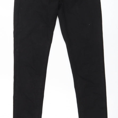 Nutmeg Womens Black  Cotton Skinny Jeans Size 8 L31 in Regular Button