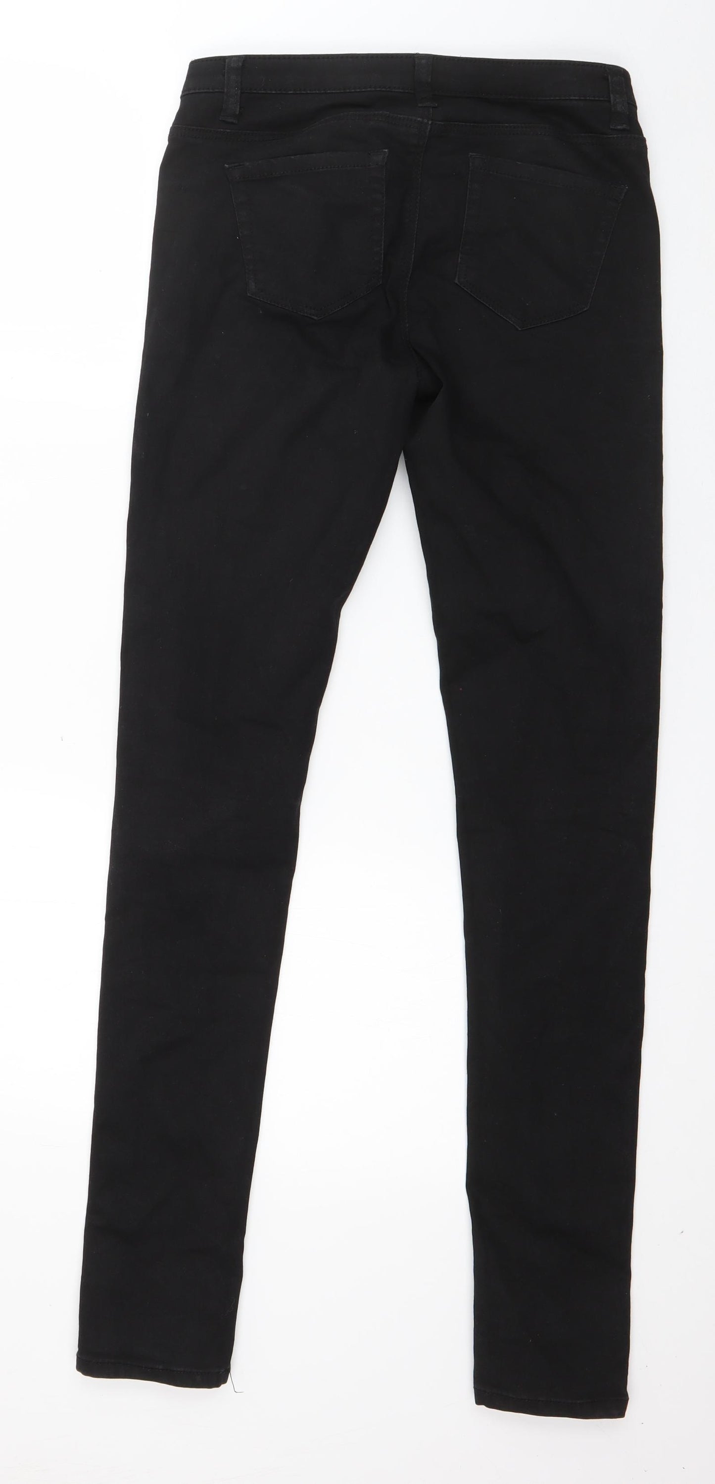 Nutmeg Womens Black  Cotton Skinny Jeans Size 8 L31 in Regular Button