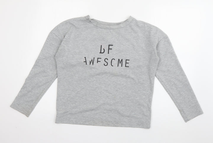 George Womens Grey Cotton Pullover Sweatshirt Size 8 Pullover - Be Awesome