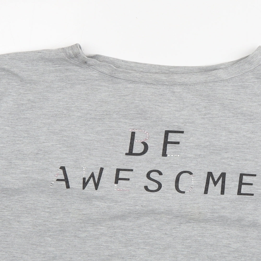 George Womens Grey  Cotton Pullover Sweatshirt Size 8  Pullover - Be Awesome