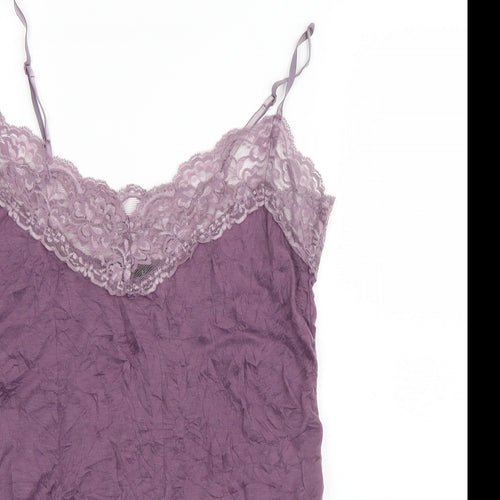 Atmosphere Womens Purple  Polyester Basic Tank Size 12 V-Neck